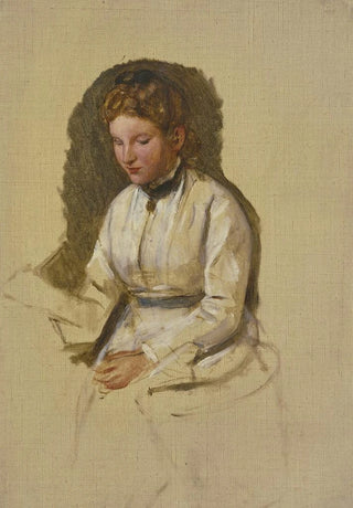 Jakob Becker - Junges Mdchen in weier Bluse.webp