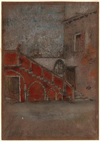 James Abbott McNeill Whistler - The Staircase Note in Red.webp