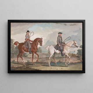 James Seymour - George Montague first Earl of Halifax on His White Hunter Ironside With His Groom on Justice a Chestnut Foaled in 1721.webp