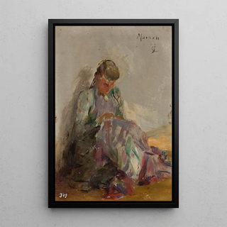 Jan Cigliski - Sewing Tartar girl From the journey to Crimea.webp