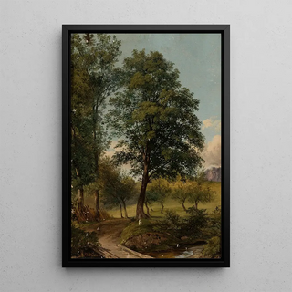 Jan Nepomucen Glowacki - View with a bridge over a creek.webp