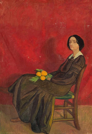 Jan Rembowski - Portrait of a woman with flowers.webp