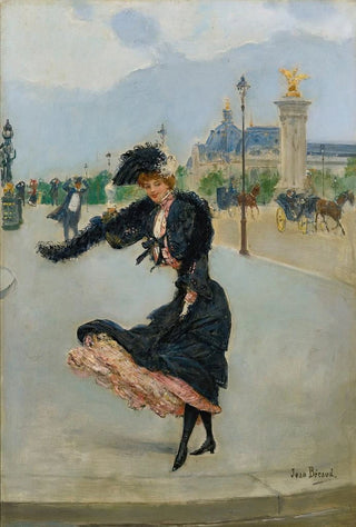 Jean Braud - Elegante Devant Le Grand Palais Sur Le Pont Alexandre III.webp