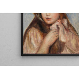 Jeune fille au chapeau rose - Pierre-Auguste Renoir | Reproduction Tableau Décoration murale affiche copie