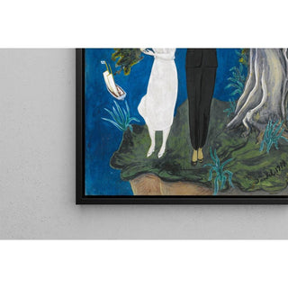 Jeune homme en noir, fille en blanc - Nils Dardel | Reproduction Tableau Décoration murale affiche copie