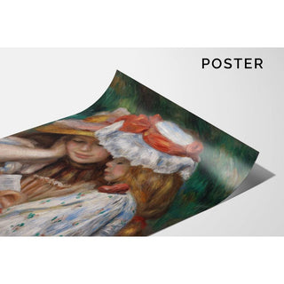 Jeunes Filles lisant - Pierre-Auguste Renoir | Reproduction Tableau Décoration murale affiche copie