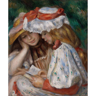Jeunes Filles lisant - Pierre-Auguste Renoir | Reproduction Tableau Décoration murale affiche copie