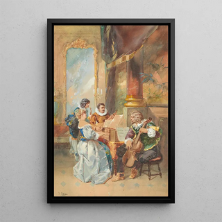 Johann Hamza - Music making in the house a quartet in a baroque ambiance.webp