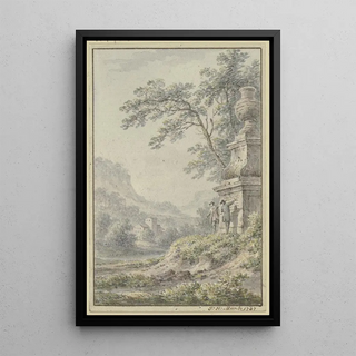 Johann Heinrich Mntz - Tallandschaft mit einem Gehft.webp