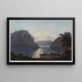 Johann Ludwig Bleuler - Vue des rochers de Lourley et de la pche des saumons.webp