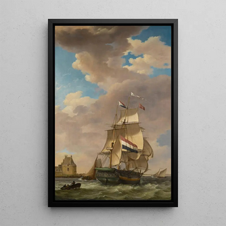 Johannes Hermanus Koekkoek - A Merchantman Off Veere.webp