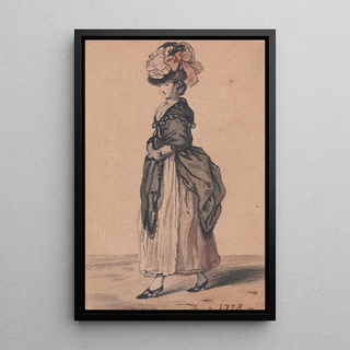 John Collet - A Lady of Fashion with Black Shawl and Black Shoes.webp