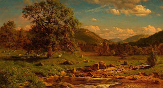 John S Jameson - Grazing Sheep at Headwaters of a Stream.webp