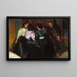 Jzef Mehoffer - Sketch to the Painting Conversation.webp
