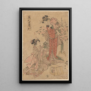 Katsukawa Shunsen - Two Women with a Child.webp