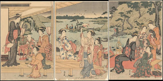 Katsukawa Shunzan - Firefly Hunting Party at Daimyo Garden.webp