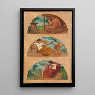 Kenyon Cox - The Progress of Civilization The Forge Commerce and Education mural study State Capitol Des Moines Iowa.webp