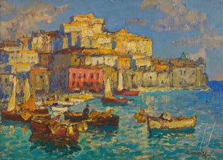 Konstantin Ivanovich Gorbatov - The Harbour At Naples.webp