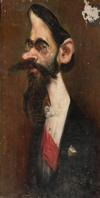 Konstanty Gorski - Caricature of Leopold Wasilkowski sculptor.webp