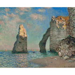 L'Aiguille et la falaise d'Aval de Claude Monet | Reproduction Tableau Décoration murale affiche copie