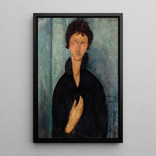 La Femme aux yeux bleus - Amedeo Modigliani | Reproduction Tableau Décoration murale affiche copie