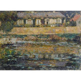 La Maison au Bord de l'Eau, Montreuil-Bellay - Henri Le Sidaner | Reproduction Tableau Décoration murale affiche copie