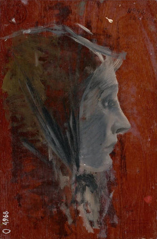 Ladislav Mednynszky - Study of Female Head from Profile.webp