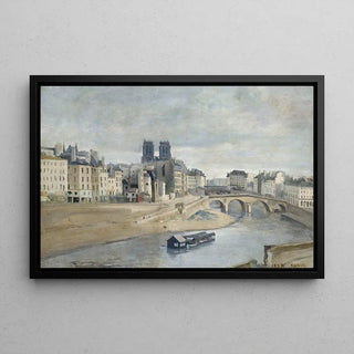Le Quai des Orfèvres et le Pont Saint-Michel - Jean-Baptiste-Camille Corot | Reproduction Tableau Décoration murale affiche copie
