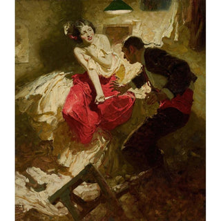 Le châle rouge - Dean Cornwell | Reproduction Tableau Décoration murale affiche copie