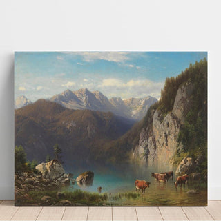 Le lac Alpsee près de Hohenschwangau - Carl Millner | Reproduction Tableau Décoration murale affiche copie