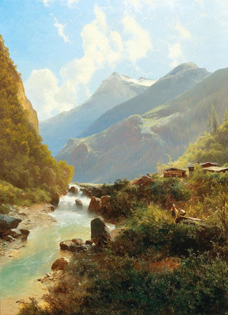 Leopold Heinrich Vscher - By the Mountain Torrent.webp