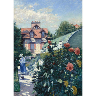 Les Dahlias, jardin à Petit Gennevilliers - Gustave Caillebotte | Reproduction Tableau Décoration murale affiche copie