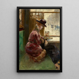 Lesser Ury - Lady in a Caf Berlin.webp