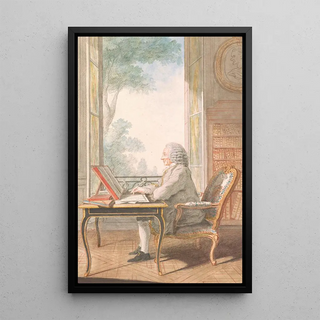 Louis Carrogis Carmontelle - tienne Laurault de Foncemagne at a Writing Desk.webp