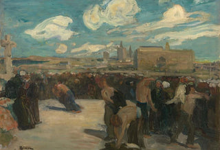 Lucien Simon - Worstelaars in Bretagne Frankrijk.webp