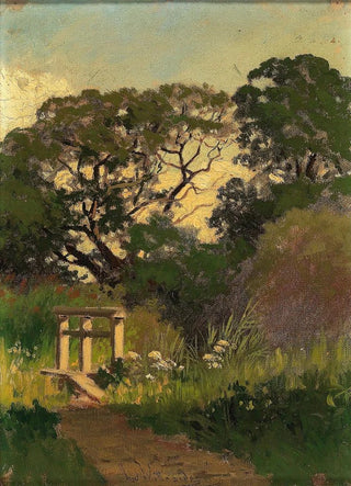 Ludwig Willroider - Wiesenstck mit Steg ber Bach.webp