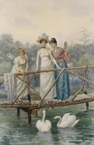 Mario Spinetti - Junge Frauen beim Schwnefttern.webp