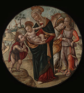 Virgin and Child with Saint John the Baptist - Master of the Tondo Borghèse