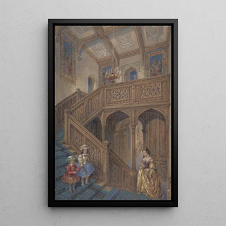 Matthew Digby Wyatt - Design for a Jacobeanstyle Staircase recto Architectural Element Design.webp