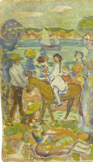 Maurice Prendergast - Group of Figures with Donkey.webp