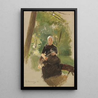 Max Liebermann - Young mother under trees.webp