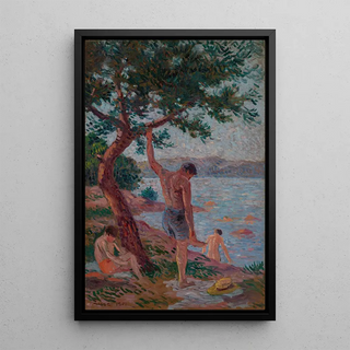 Maximilien Luce - SaintTropez baigneurs sous la pinde.webp