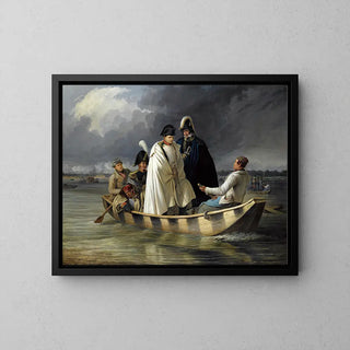 Napoléon quittant la Lobau après la défaite à la bataille d'Aspern d'Anton von Perger | Reproduction Tableau Décoration murale affiche copie