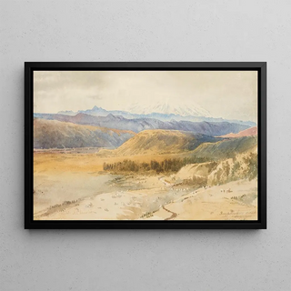 Nicholas Chevalier - Ruapehu from above Wanganui.webp