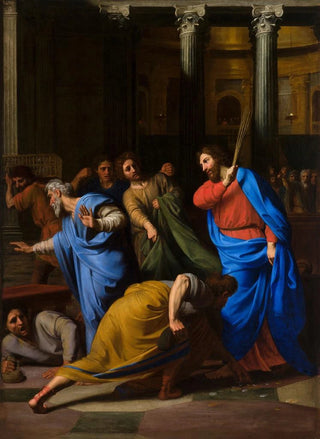 Nicolas Colombel - Christ Expelling the MoneyChangers from the Temple.webp