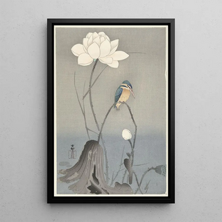 Ohara Koson - Kingfisher with Lotus Flower.webp