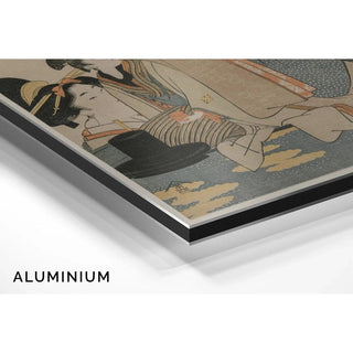 Oshichi et Kichisaburo de la série Musique sur le thème de la constance dans l'amour - Kitagawa Utamaro | Reproduction Tableau Décoration murale affiche copie