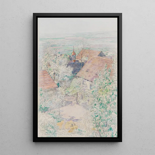 Paul Baum - Blick aus Homberg an der Efze ber blhende Bume.webp