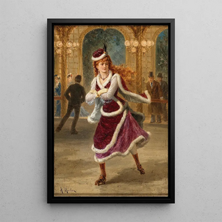 Paul mile Antony Morlon - Junge rothaarige Pariserin auf der Rollschuhbahn.webp