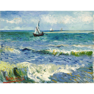 Paysage marin près des Saintes-Maries-de-la-Mer - Vincent Van Gogh | Reproduction Tableau Décoration murale affiche copie
